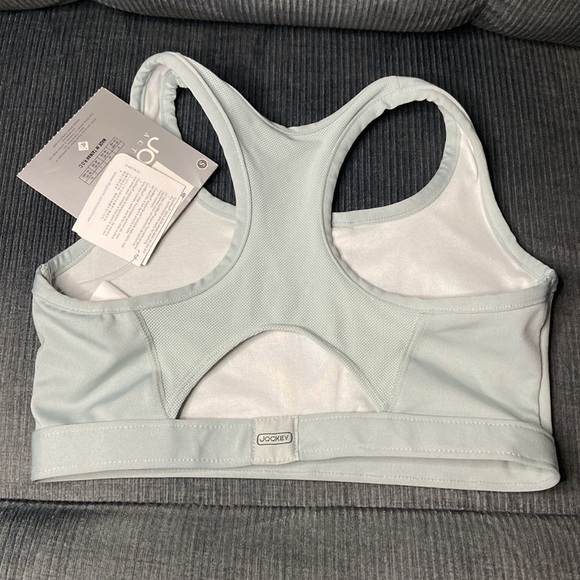NWT Jockey Activewear Sports Bra Cool Max Icicle Blue Small - Picture 3 of 9